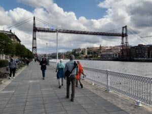 The Hanging Bridge in Portugalete near Bilbao.