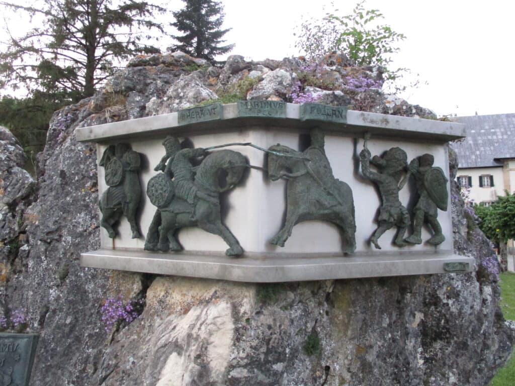 The battle between Ferragut and Roland at Roncesvalles (Spain)