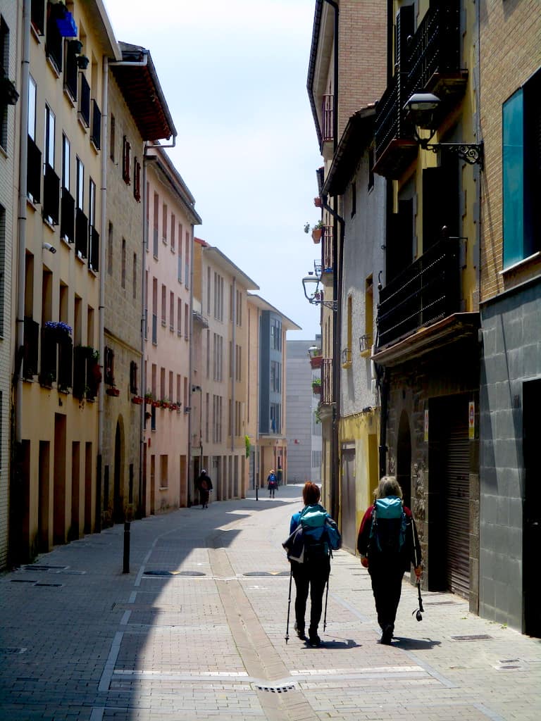 Two pilgrims in Pamplona