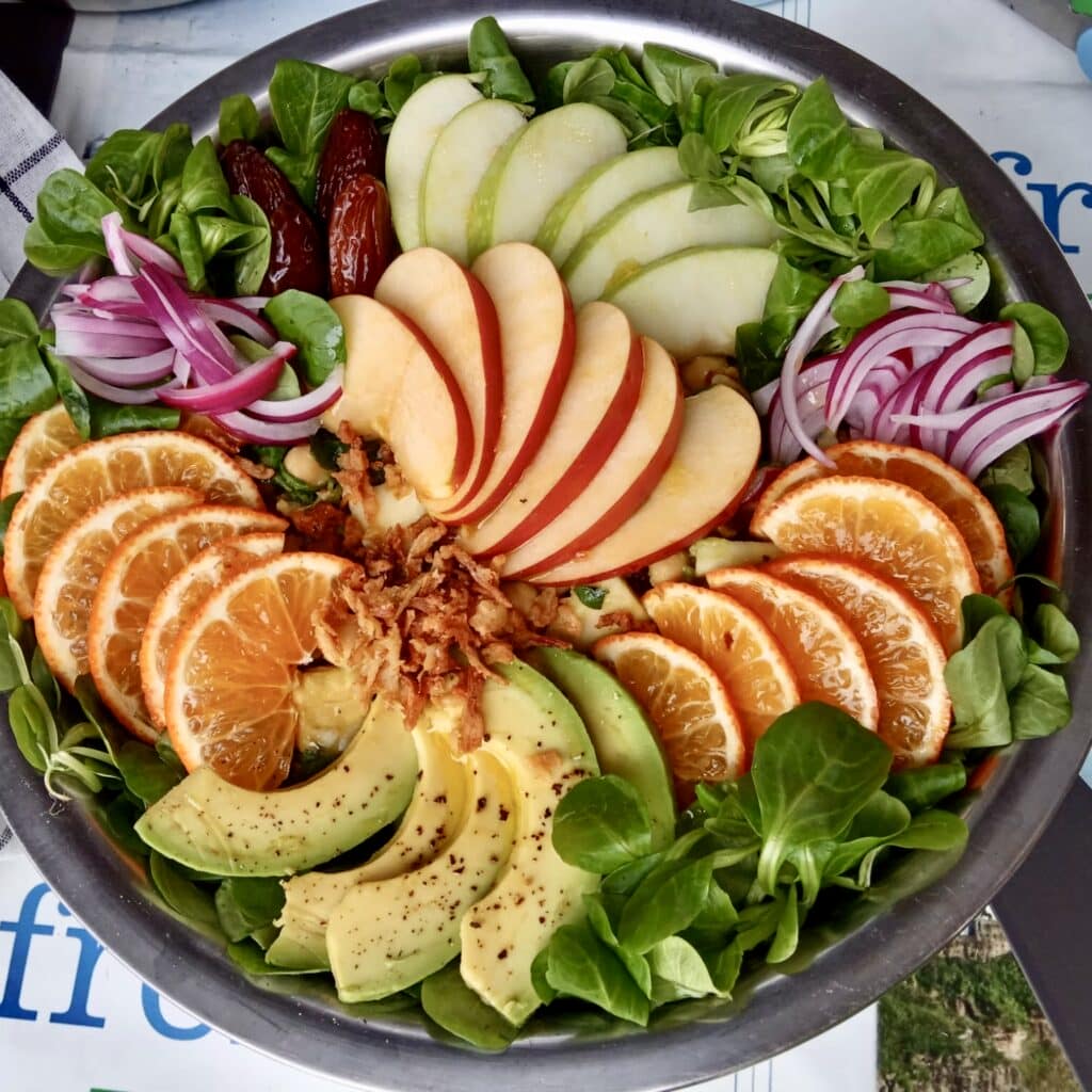 A Fresco Tours gourmet picnic salad for lunch.